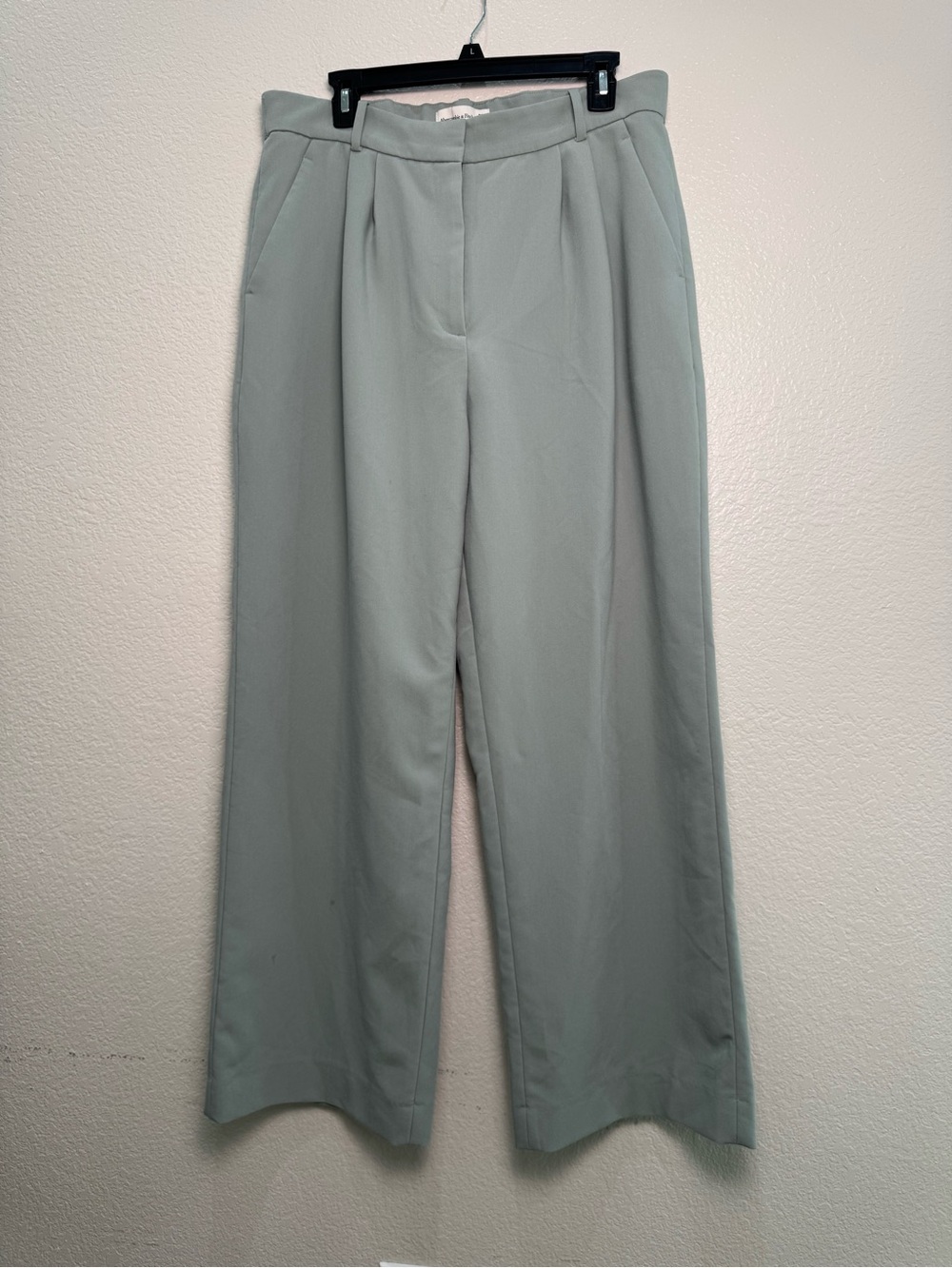 Abercrombie Sloane Tailored Pants 32 14 Sage Green Wide Leg High Rise Womens